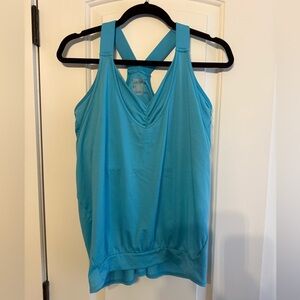 Lucky in Love Turquoise Racerback Tank